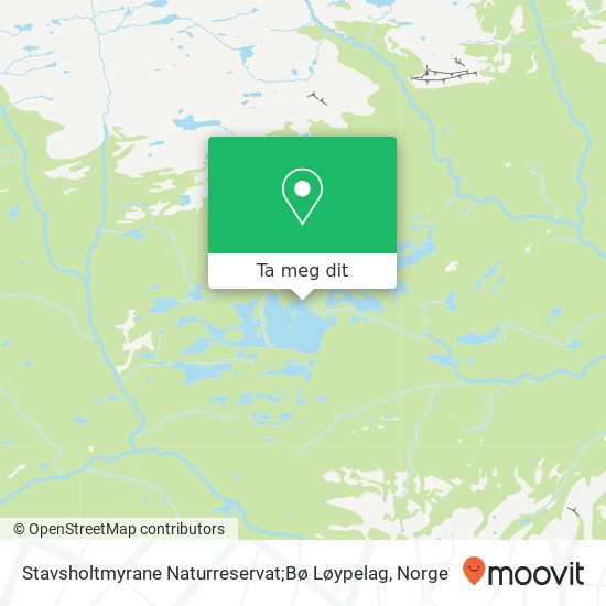 Stavsholtmyrane Naturreservat;Bø Løypelag kart