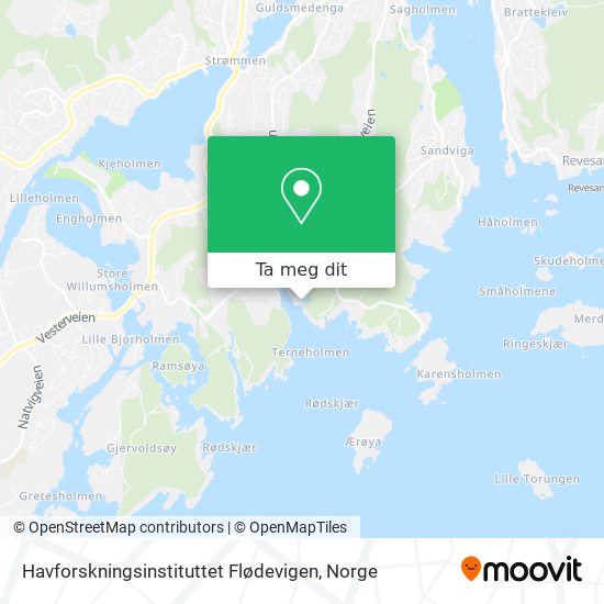 Havforskningsinstituttet Flødevigen kart