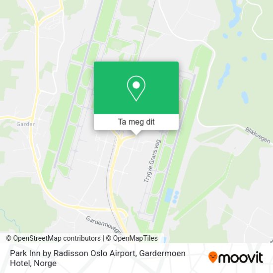 Park Inn by Radisson Oslo Airport, Gardermoen Hotel kart
