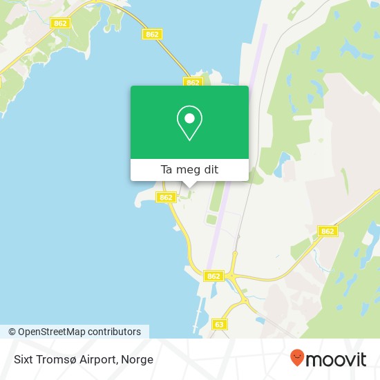 Sixt Tromsø Airport kart