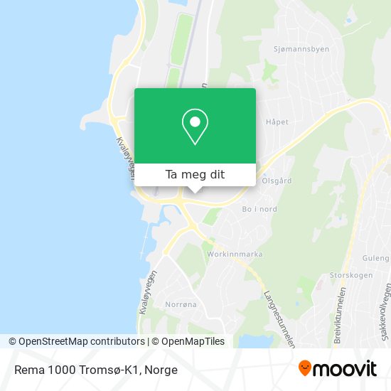 Rema 1000 Tromsø-K1 kart