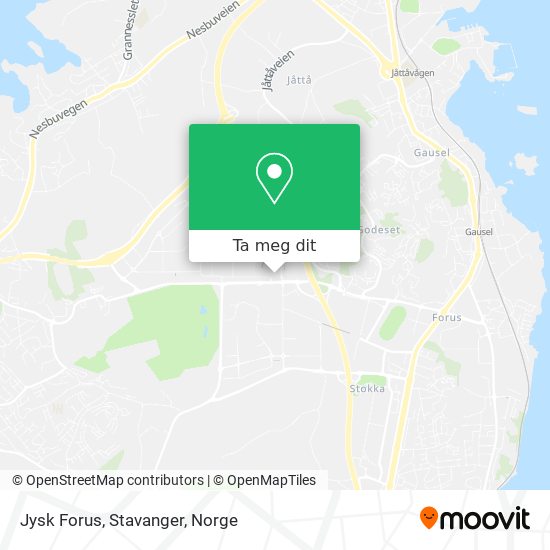 Jysk Forus, Stavanger kart