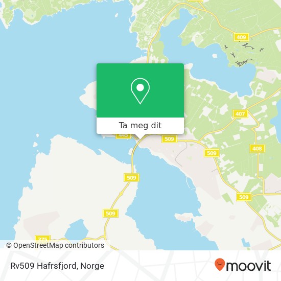 Rv509 Hafrsfjord kart