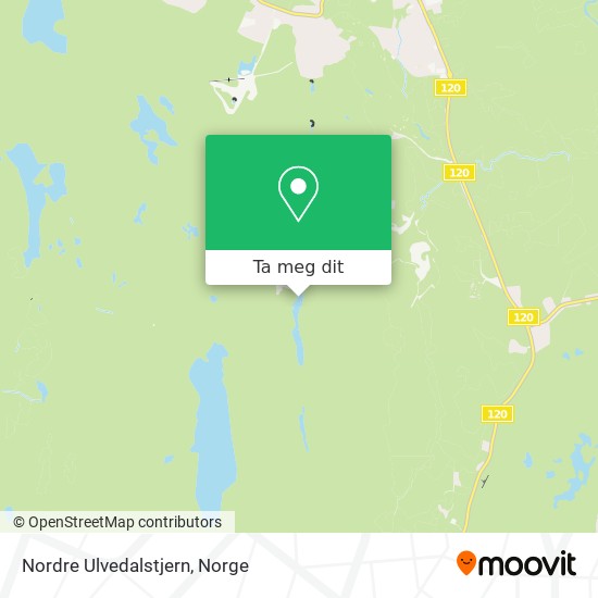 Nordre Ulvedalstjern kart