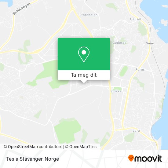 Tesla Stavanger kart