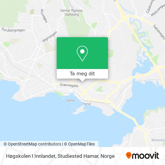 Høgskolen I Innlandet, Studiested Hamar kart