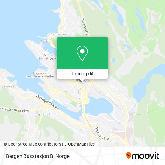 Bergen Busstasjon B kart
