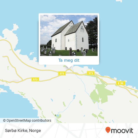 Sørbø Kirke kart