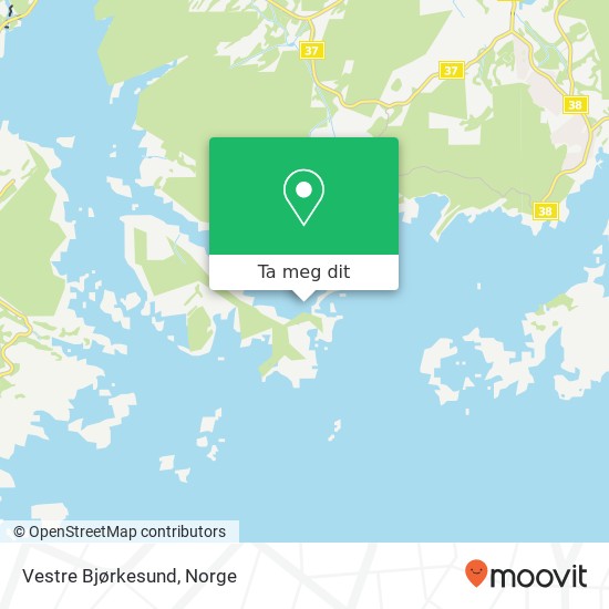 Vestre Bjørkesund kart