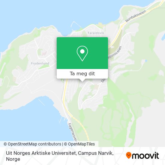 Uit Norges Arktiske Universitet, Campus Narvik kart