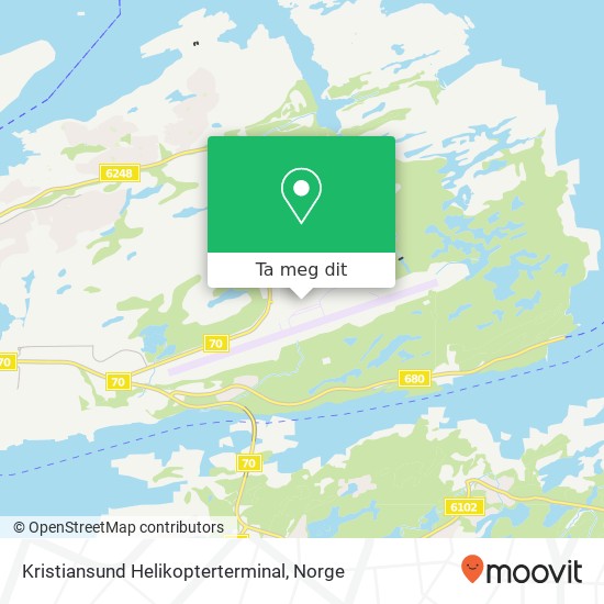 Kristiansund Helikopterterminal kart
