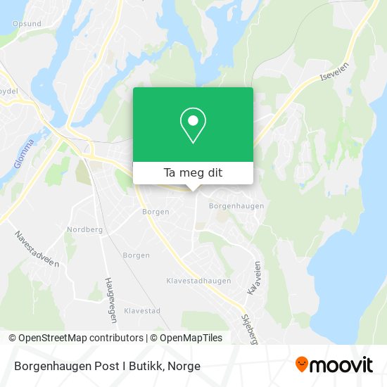 Borgenhaugen Post I Butikk kart