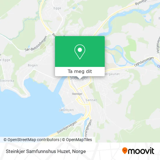 Steinkjer Samfunnshus Huzet kart