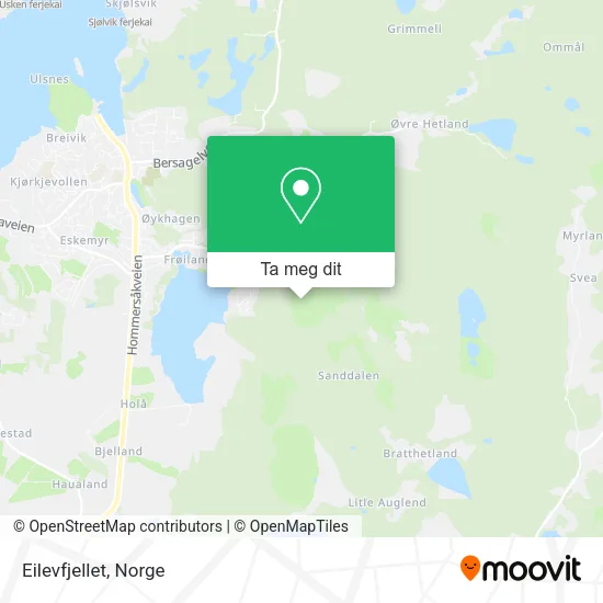 Eilevfjellet kart