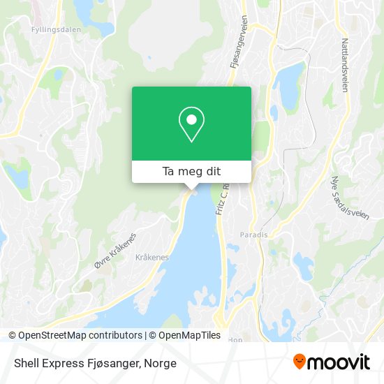 Shell Express Fjøsanger kart