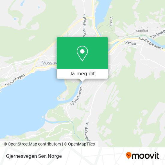 Gjernesvegen Sør kart