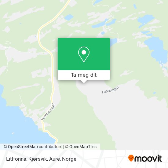 Litlfonna, Kjørsvik, Aure kart