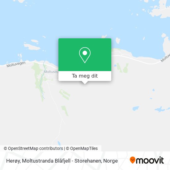 Herøy, Moltustranda Blåfjell - Storehanen kart