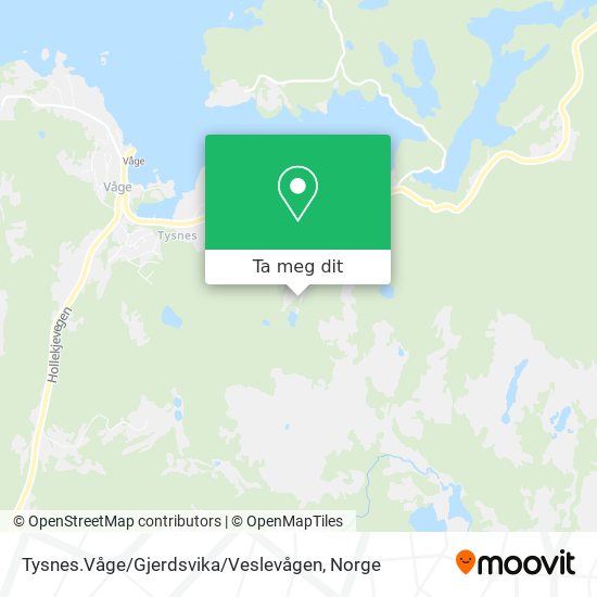 Tysnes.Våge / Gjerdsvika / Veslevågen kart