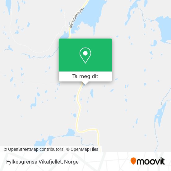 Fylkesgrensa Vikafjellet kart