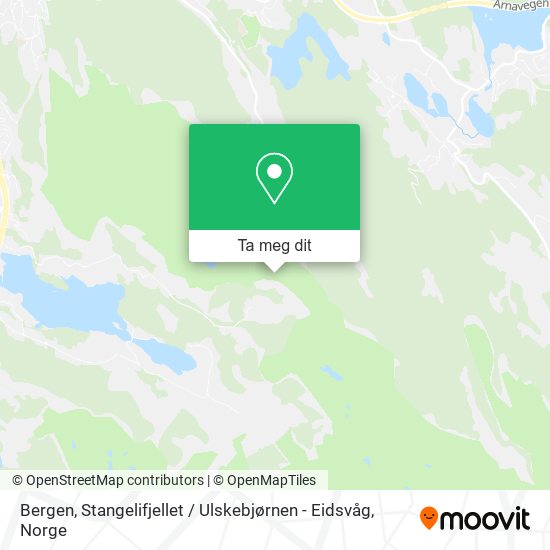 Bergen, Stangelifjellet / Ulskebjørnen - Eidsvåg kart