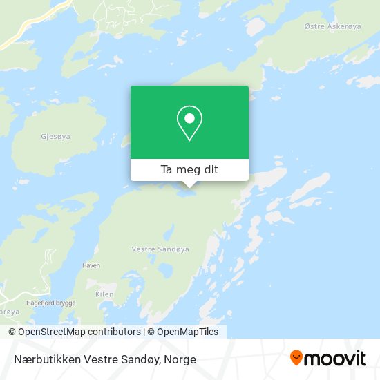 Nærbutikken Vestre Sandøy kart