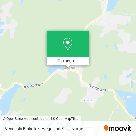 Vennesla Bibliotek, Hægeland Filial kart