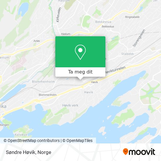 Søndre Høvik kart