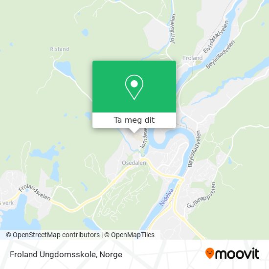 Froland Ungdomsskole kart