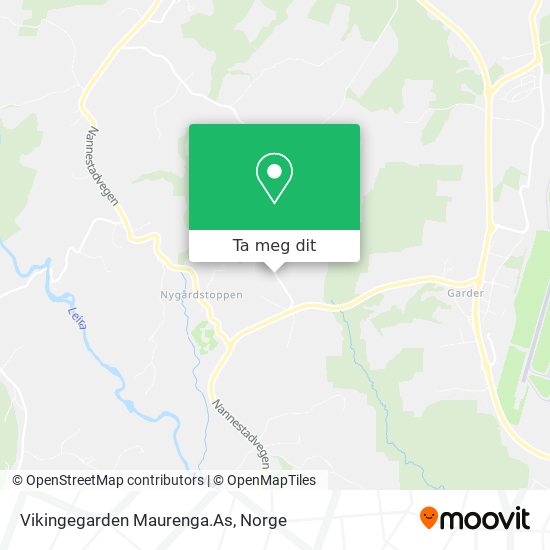 Vikingegarden Maurenga.As kart