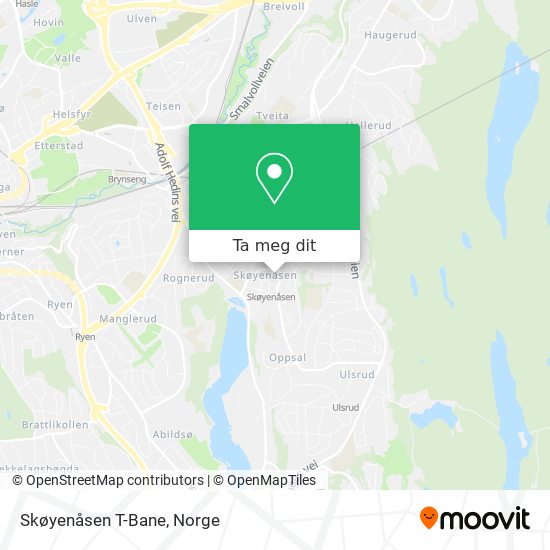 Skøyenåsen T-Bane kart