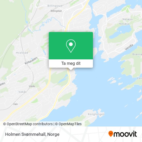 Holmen Svømmehall kart