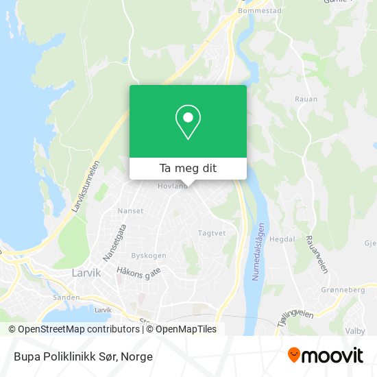 Bupa Poliklinikk Sør kart