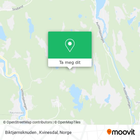 Biktjørnsknuden , Kvinesdal kart
