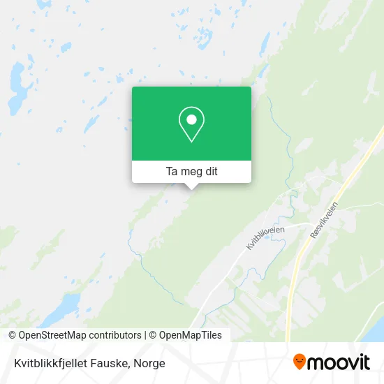 Kvitblikkfjellet Fauske kart