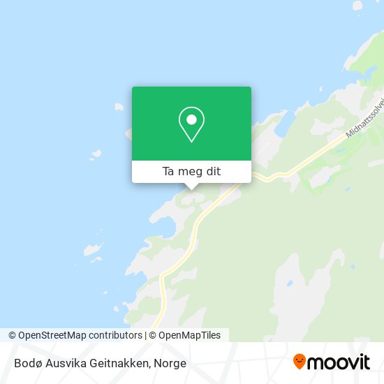 Bodø Ausvika Geitnakken kart