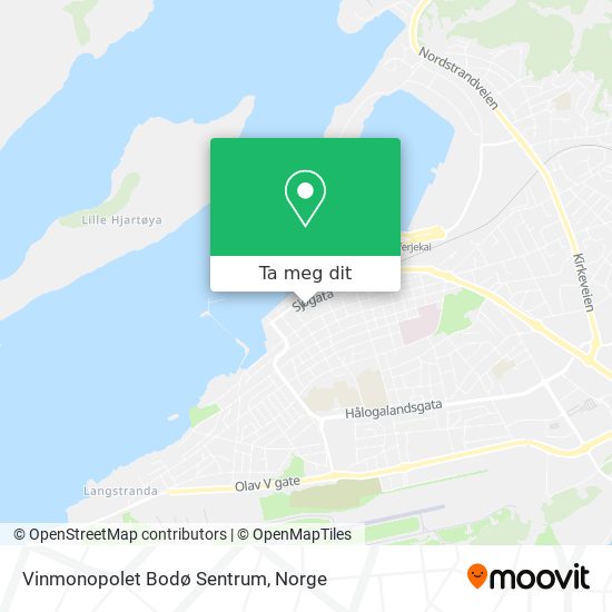 Vinmonopolet Bodø Sentrum kart