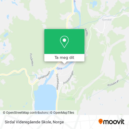 Sirdal Videregående Skole kart