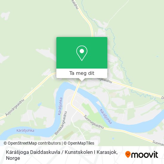 Kárášjoga Daiddaskuvla / Kunstskolen I Karasjok kart