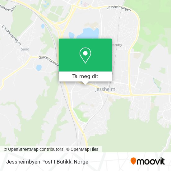 Jessheimbyen Post I Butikk kart