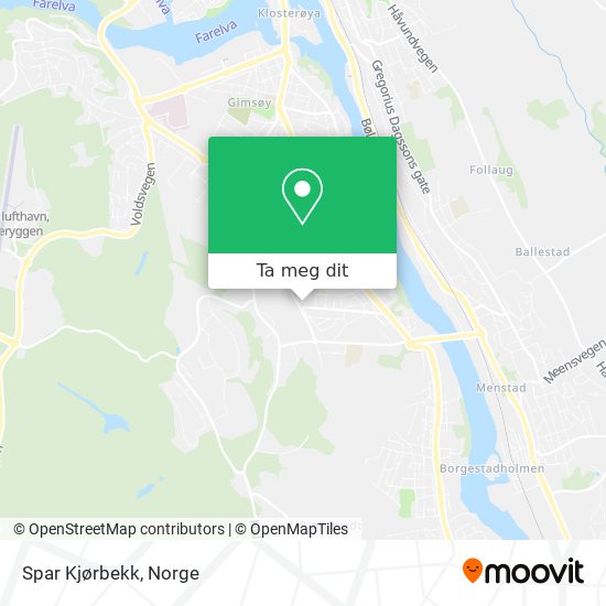 Spar Kjørbekk kart