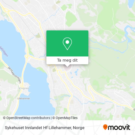 Sykehuset Innlandet Hf Lillehammer kart