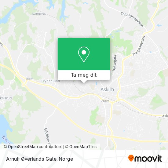 Arnulf Øverlands Gate kart