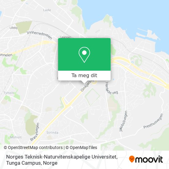Norges Teknisk-Naturvitenskapelige Universitet, Tunga Campus kart