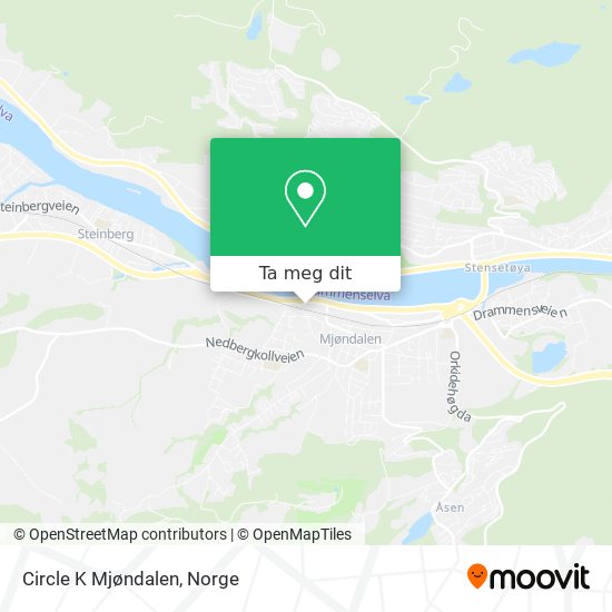 Circle K Mjøndalen kart