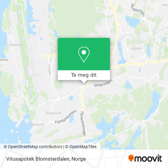 Vitusapotek Blomsterdalen kart