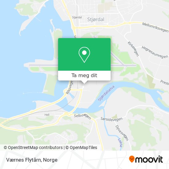 Værnes Flytårn kart