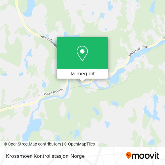 Krossmoen Kontrollstasjon kart