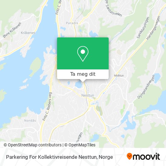 Parkering For Kollektivreisende Nesttun kart