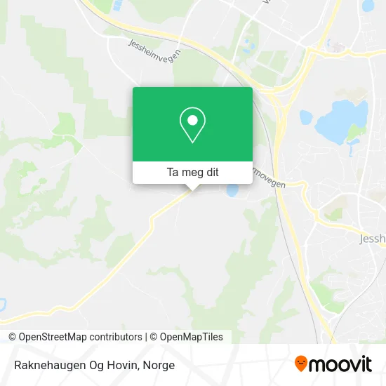 Raknehaugen Og Hovin kart